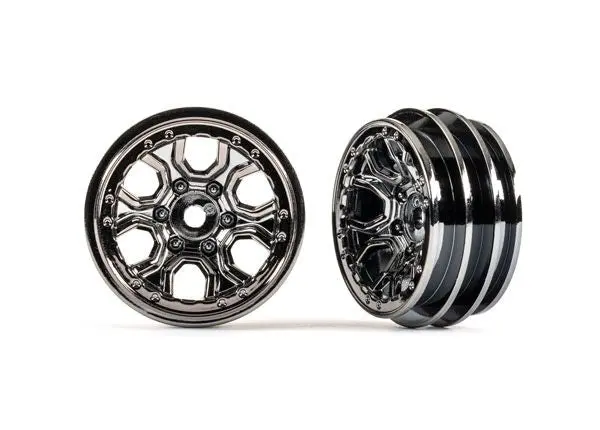 9770 Traxxas Wheels, 1.0" (Black Chrome) (2) 1
