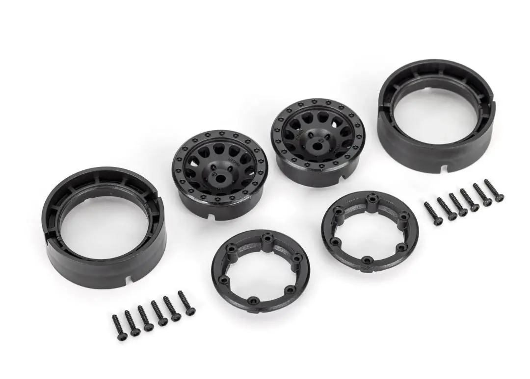 9781 Traxxas Wheels, Method 105 1.0", (Black, Beadlock) (2) 1