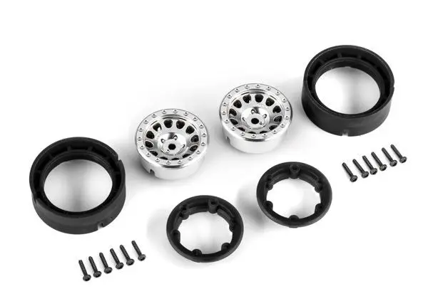 9781 Traxxas Wheels, Method 105 1.0", (Satin Chrome) (2) 1