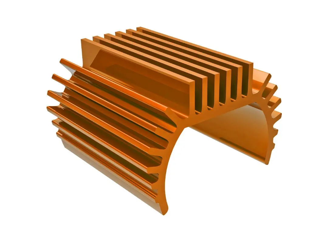 9793-Orng Traxxas Heat Sink, Titan 87T Motor (6061-T6 Aluminum, Orange) 1