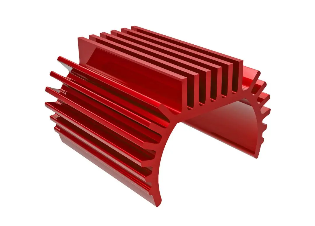 9793-Red Traxxas Heat Sink, Titan 87T Motor (6061-T6 Aluminum, Red) 1
