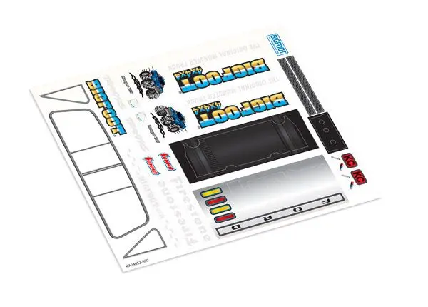 9844 Traxxas Decal Sheet, 1/18 Scale Trx-4Mt Bigfoot No. 1 1