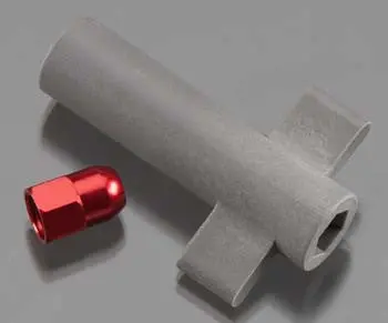 5526R Antenna Crimp Nut Aluminum Red-Anodized 1