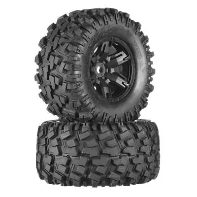 7772X Tires/Wheels Assembled Glued X-Maxx (2) 1