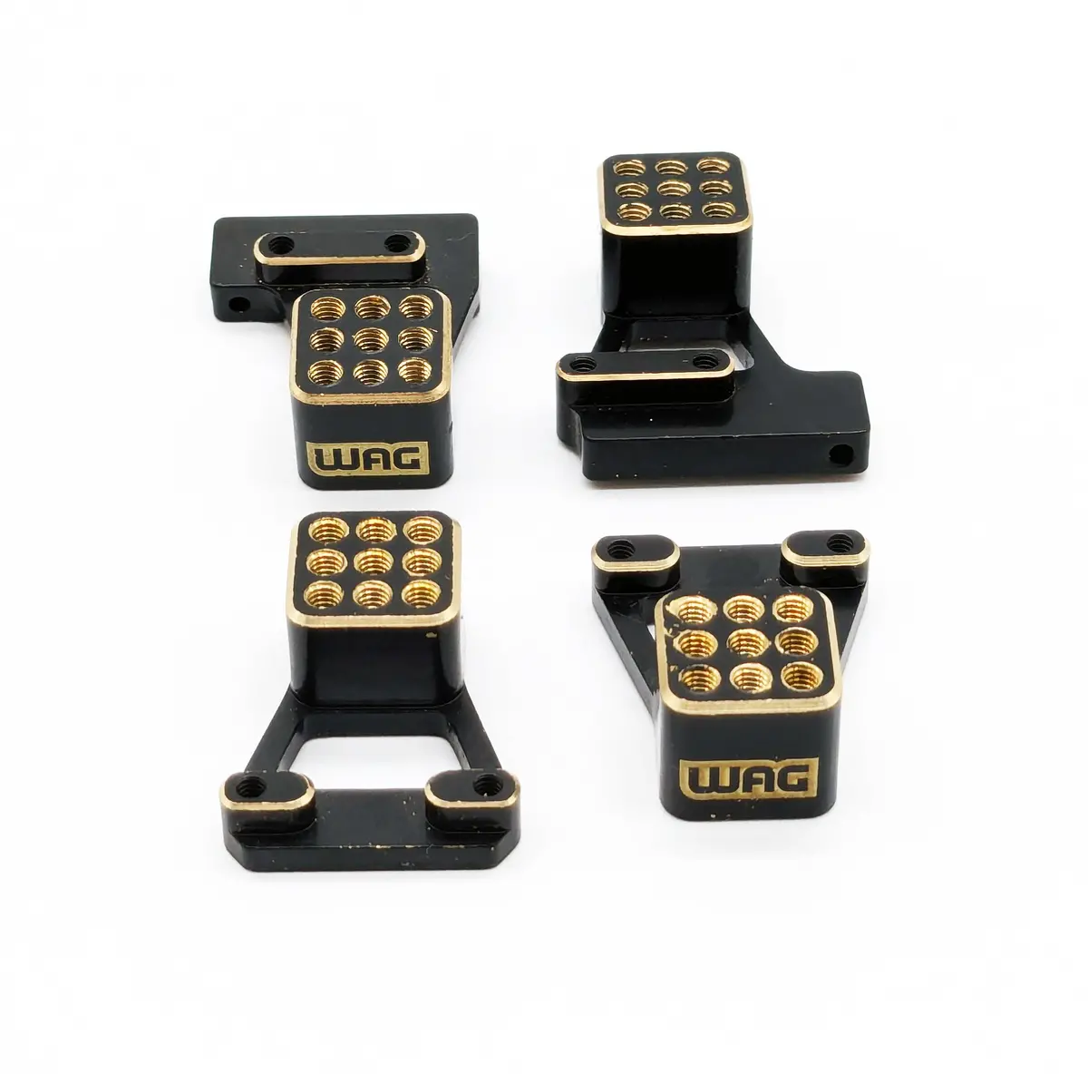 Wagtx4mstb Brass Shock Towers Traxxas Trx-4M (Black) 1