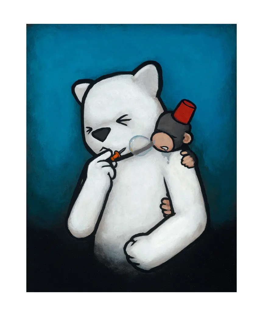 Luke Chueh "Monkey On My Back" Rude Awakening Giclee Print 1