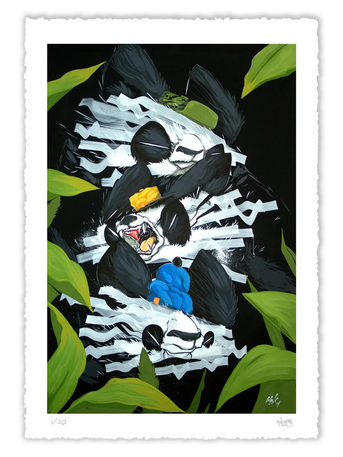 Aaron "Woes" Martin "Tropics" Hand Embellished Fine Art Print 1