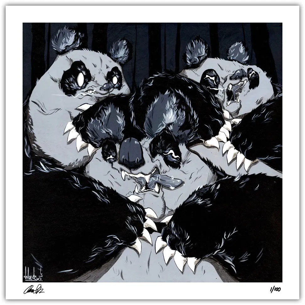 Aaron “Angry Woebots” Martin - "In The Dark" Giclee' Print 1