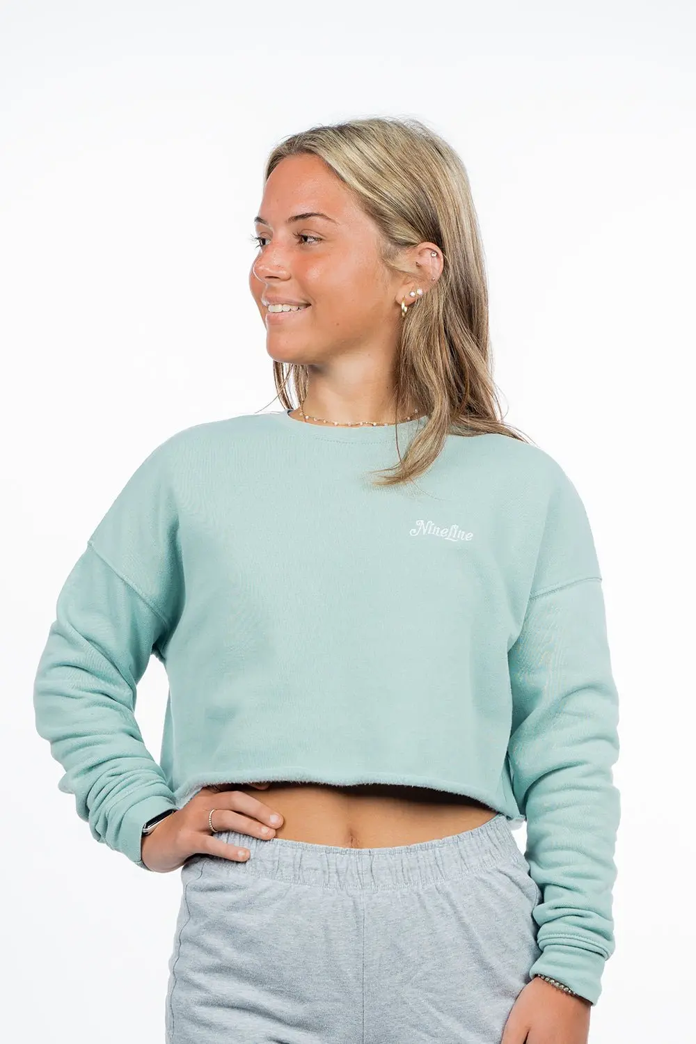 Women's Cropped Crew Fleece 1