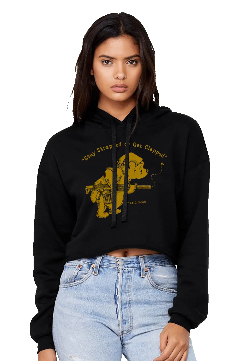Pooh Bear - Women's Cropped Hoodie 1