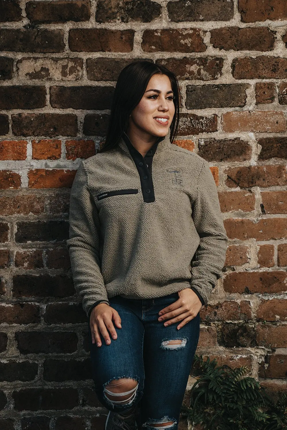 Cozy Women's Sherpa-Lined Fleece Pullover Sweater