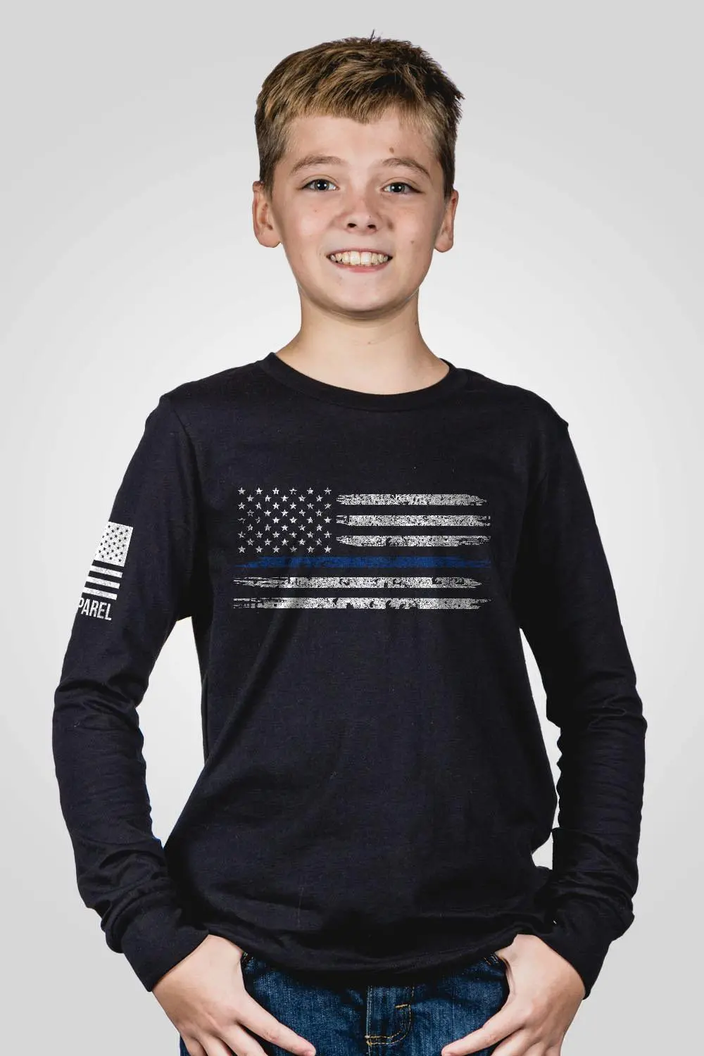 Thin Blue - Youth Long Sleeve 1