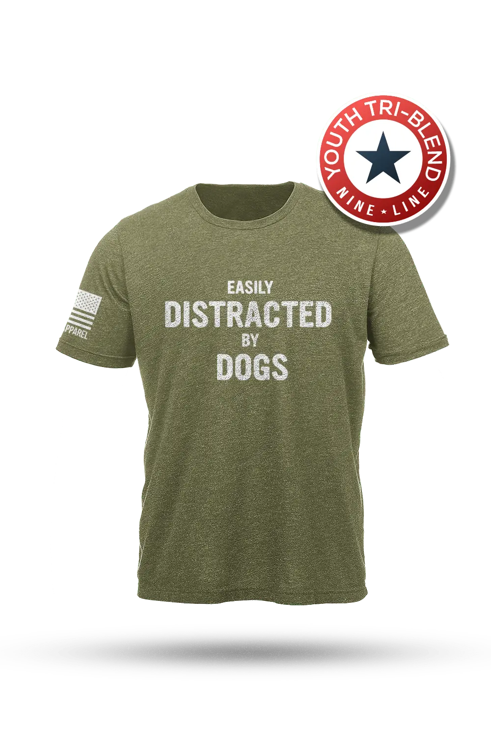 Youth Distressed Triblend Tee Featuring Rex Design