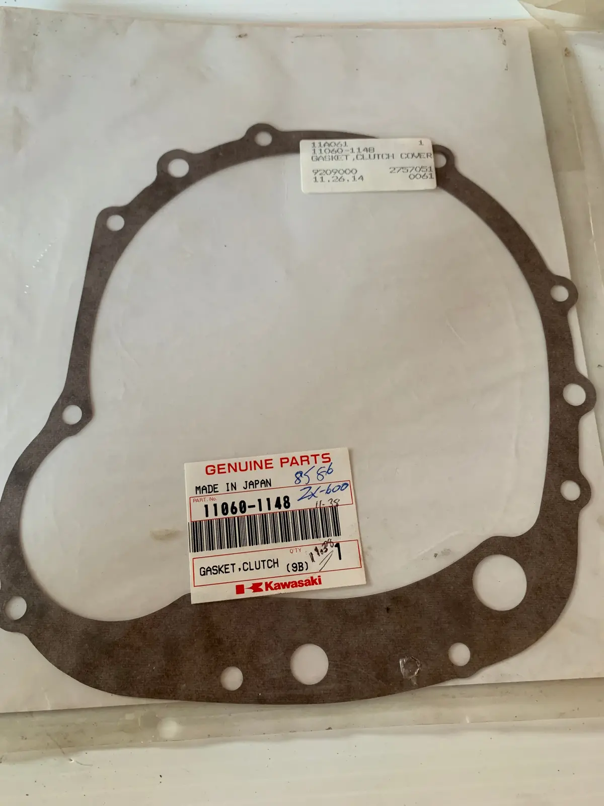 Zx600 Zl600 Clutch Cover Gasket 1