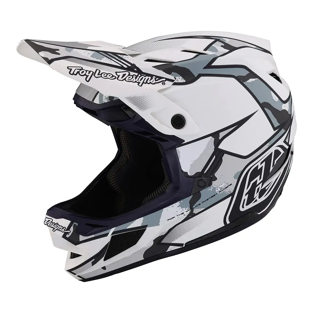 Troy Lee D4 Composite Helmet Matrix Camo White 1