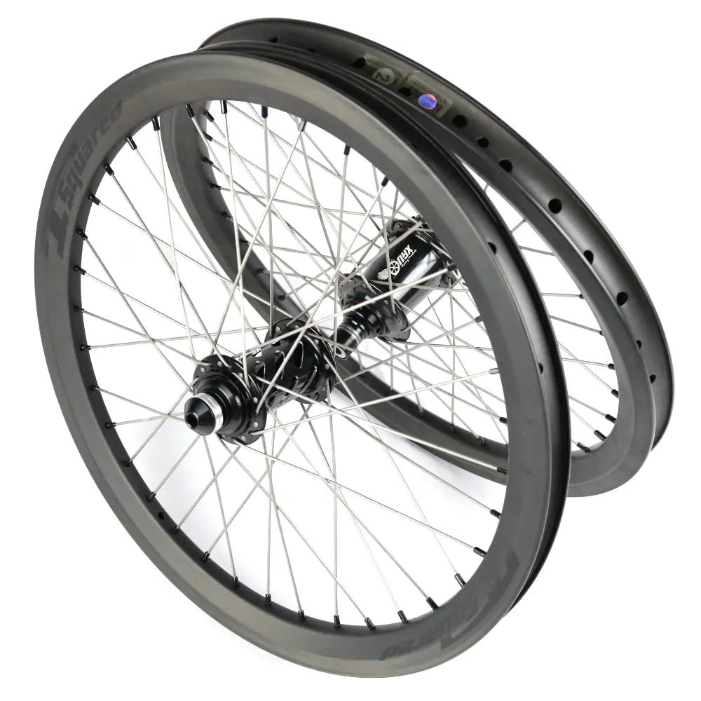 Complete Wheelset - Tsquared Carbon 20X1 1/8- 1 3/8 Onyx Ohms 1