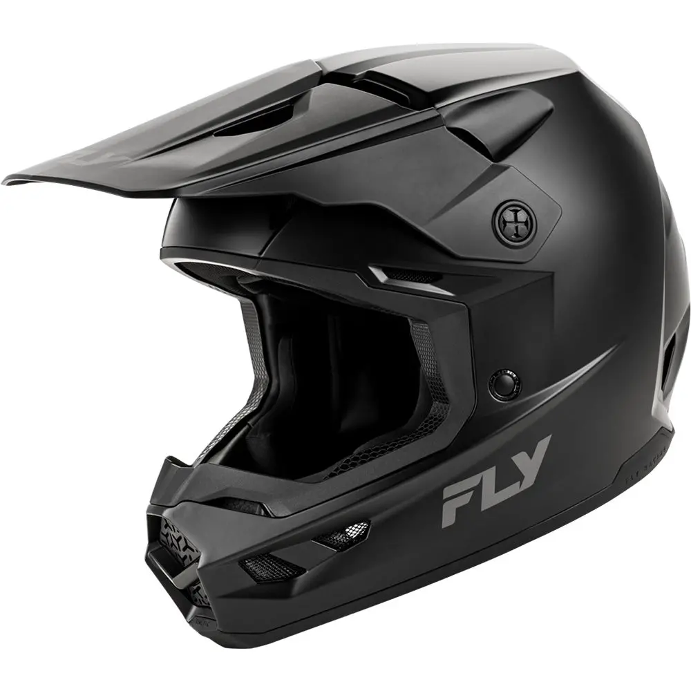Fly Racing 2025 Youth Kinetic Solid Helmet Matte Black 1